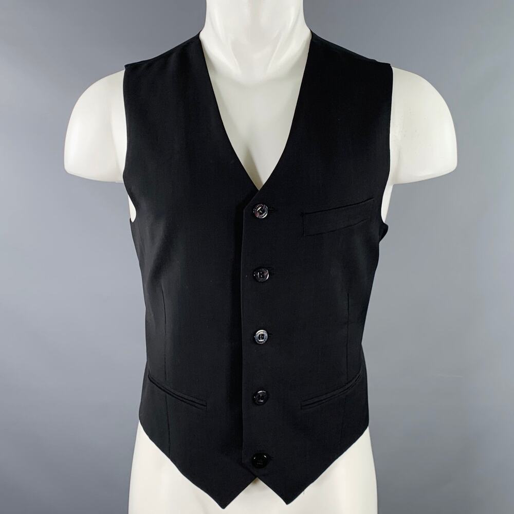 J.LINDEBERG Size M Black Single Breasted Vest